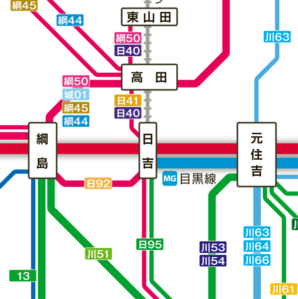 日吉駅 綱島駅 電車が止まっている時に役立つ う回ルートマップ を公開中 横浜日吉新聞
