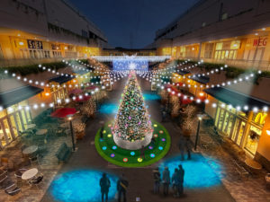 トレッサ横浜で来年（2022年）2月23日まで（一部は12月25日まで）点灯される冬のイルミネーション「リヨンのクリスマス」のイメージ（トヨタオートモールクリエイト提供）