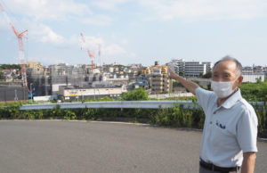 高台に上れば豊かな自然や農地、横浜国立大学や再開発の風景も。「多く皆様に羽沢横浜国大駅周辺の地域まちづくりについて知ってもらえたら」と和田さん