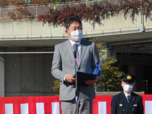 実行副委員長で港北火災予防協会の吉山昌秀会長が「閉会の言葉」を述べました