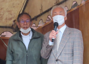 閉式の辞を行った最後は綱島地区連合自治会の竹生（たけお）寿夫副会長が「きょうの開会式、数年経てば笑い話になるかと思います」とトークを展開