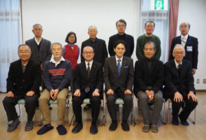 高田地区の防災の取り組みを知るためにと山中竹春横浜市長も来訪した（2023年2月25日、高田地域ケアプラザ）