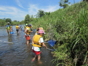 自然環境を大切にする心を養うばかりでなく、かつて「暴れ川」と呼ばれた鶴見川の流域における治水対策も学び、小学生が地球温暖化対策についても考える貴重な機会となっている（同）