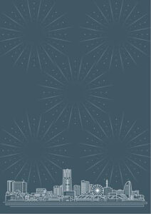 「ペタペタみんなで花火アート」のパネルイメージ（きらぼし銀行提供