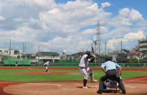 エース・川村隼吾（しゅんご）君の活躍が光った日大高校。新たなチームづくりのチャレンジとなる（2024年8月、日大高校第2グラウンド）