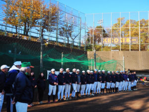 今回の企画の実現に尽力した慶應義塾大学準硬式野球部の皆さん