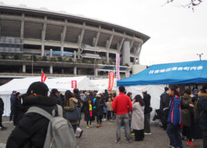 各連合町内会ごとのテントを訪問しての激励による一体感も