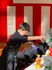 40周年記念「武道始式」では表彰も(港北少年剣道クラブ提供)